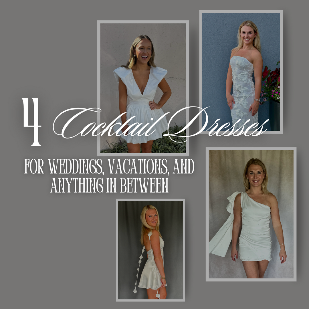 4 Cocktail Dresses for Weddings, Vacations, and Anything In Between