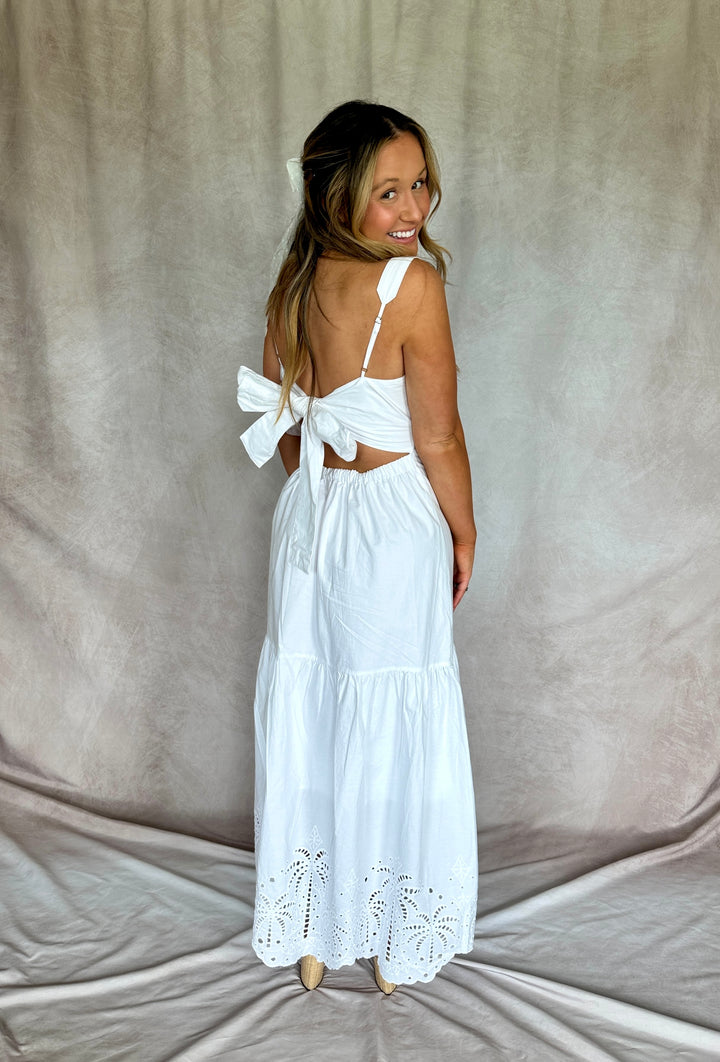 The White Palm Maxi Dress