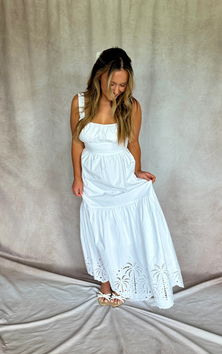 The White Palm Maxi Dress