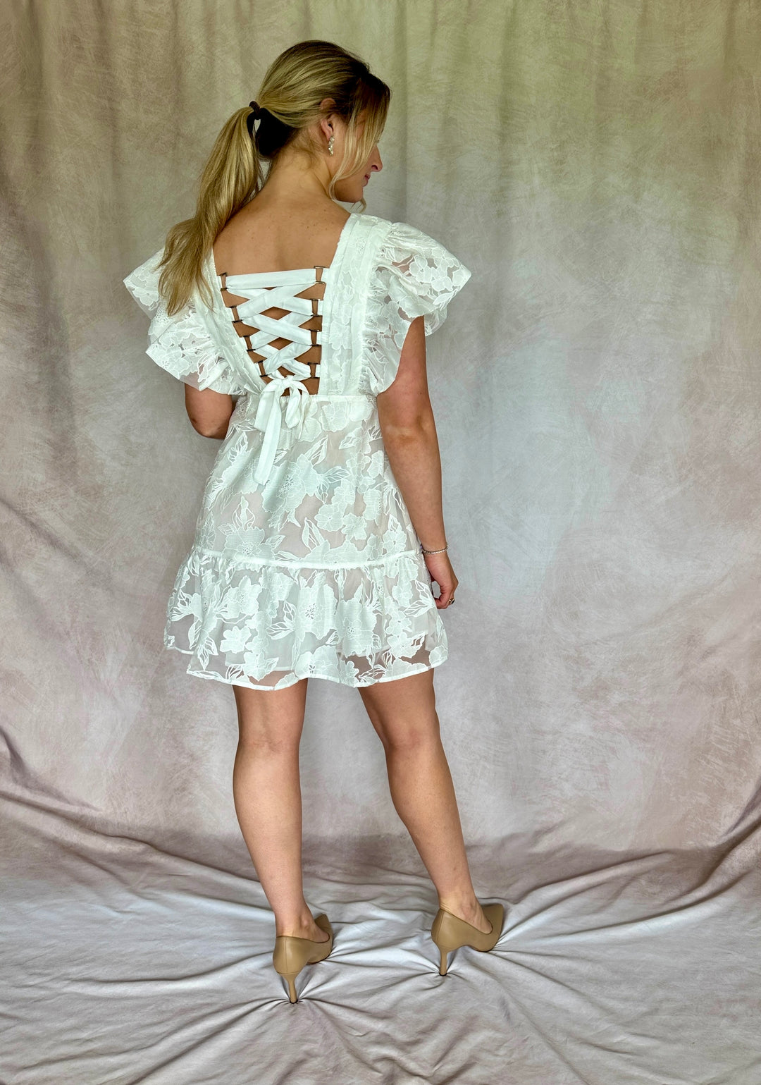 Shower me in Flowers White Dress
