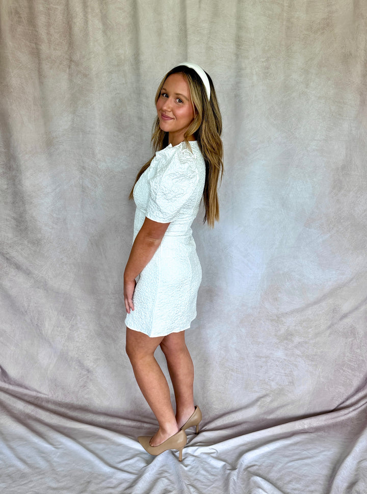 Floral Short Sleeve Mini Dress