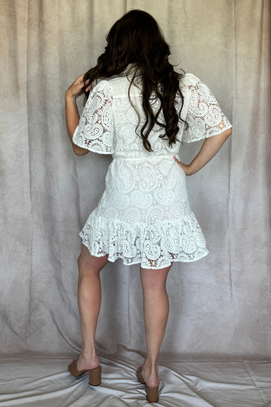 Something White Short Lace Dress