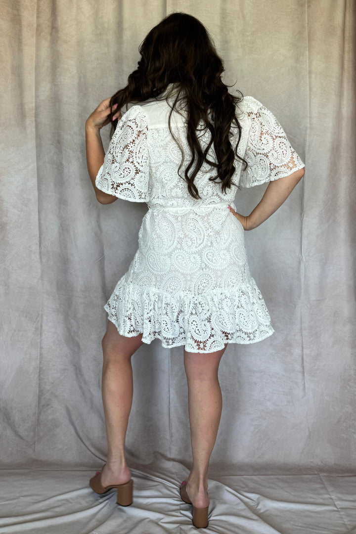 Something White Short Lace Dress