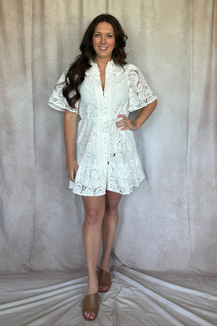 Something White Short Lace Dress