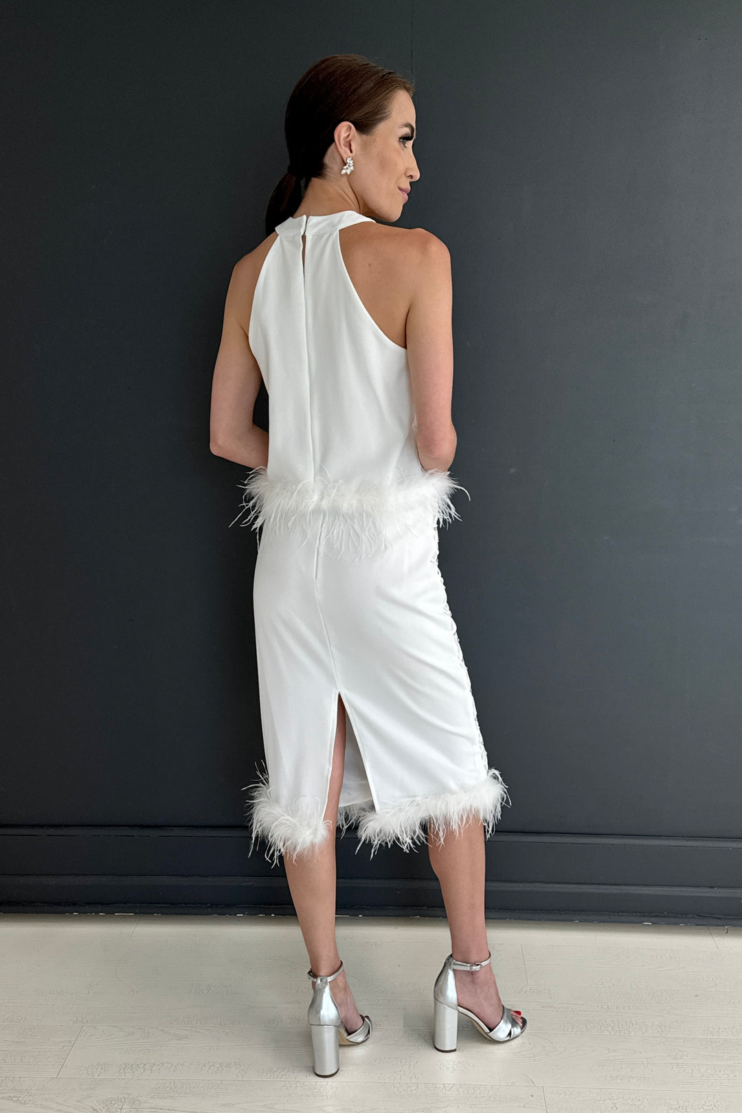 The Standout Feather Trim Skirt