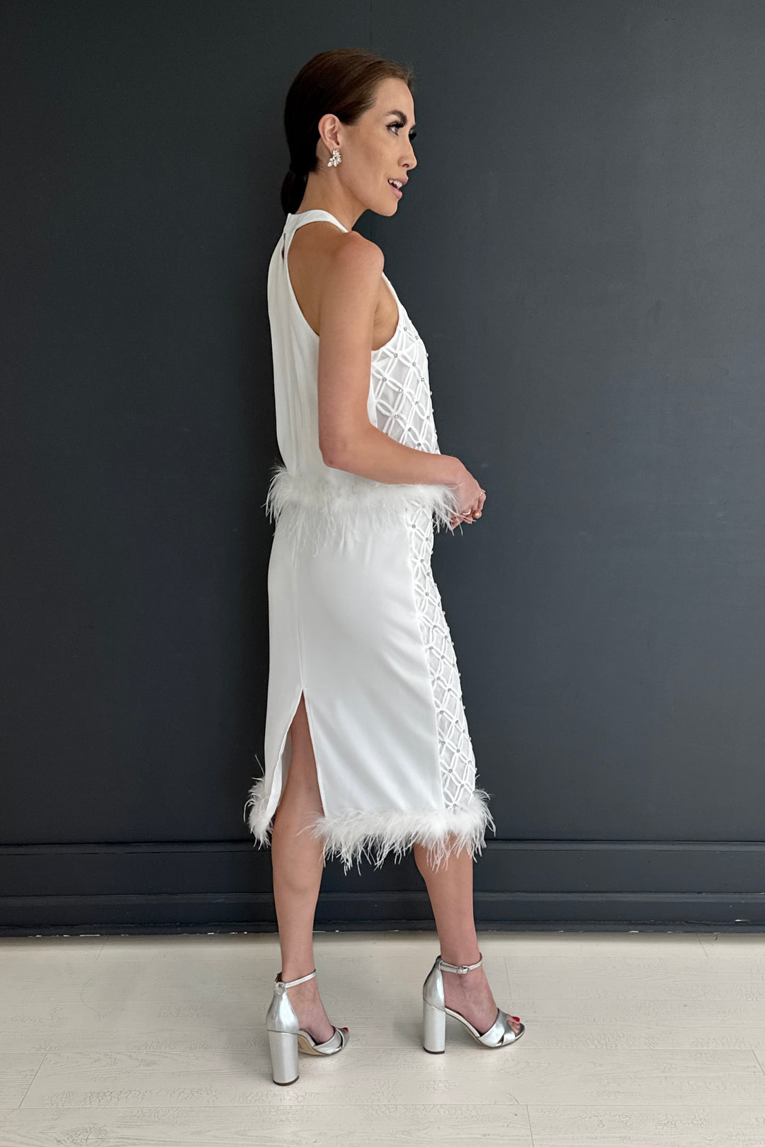 The Standout Feather Trim Skirt